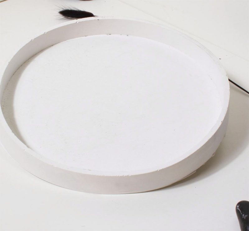 Tablett aus Beton, rundes Tablett – Bild 2