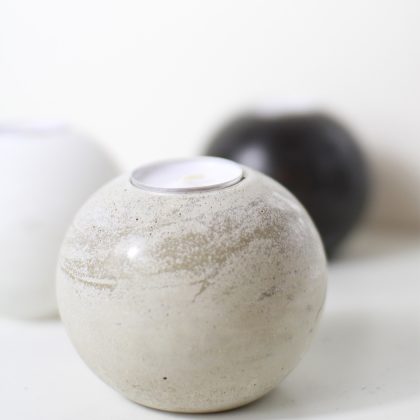 Teelichthalter Kugel aus Beton