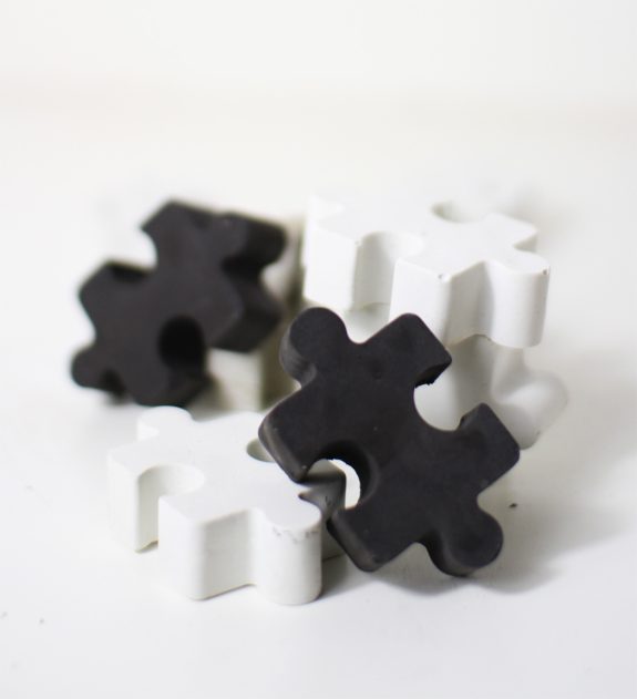 Deko, Puzzelstücke Deko aus Beton