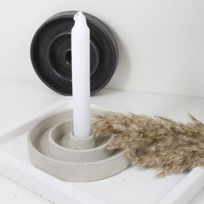 Kerzenständer  Kerzenhalter aus Beton,Deko,  Wohnzimmer Schlafzimmer, Halterung für Kerzen Wohnaccessoires Home Design, Durchmesser 14 cm